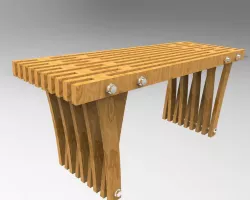 Wooden bench