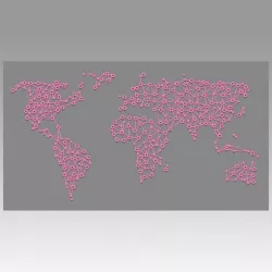 World map 3D model