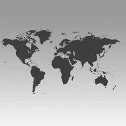 World map 3D model