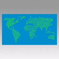 World map 3D model