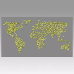 World map 3D model