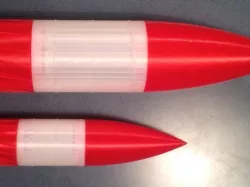 3 inch Hollow Body Printed Projectile Bullet Rocket