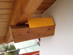 Anti bird nesting cover for roof beam