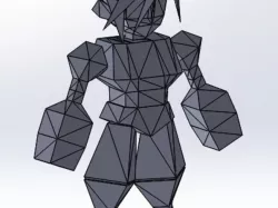 Cloud ff7 In Game Model
