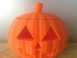 Customizable Jack O' Lantern with Removable Lid