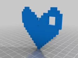 heart  pixel art Pendant