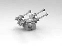 Heavy Hydra air defense turret with posable radar