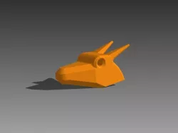 low-poly Dragon Head