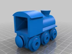 My Customized 3d printed 'wooden train locomotive'