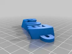 My Customized iamburny's  Text - Name Keyring / Keyfob