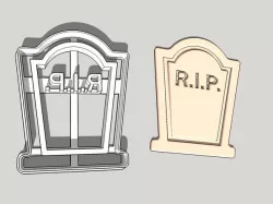 Tomb stone cookie cutter