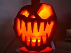 Torch display pillar for bigger little pumpkins