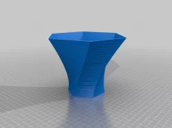 Twisted Hexagon Vase