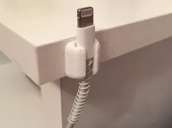 Cable holder for night stand - apple lightning