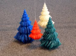 Christmas tree, snowflake profile