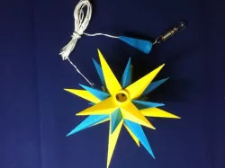 Customizable Moravian Star illuminated