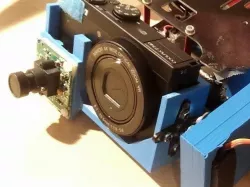 Nikon P340 + FPV Cam support (for a servo)