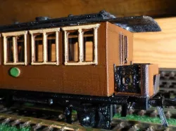 Old railway passenger wagon in scale H0