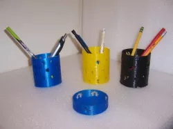 Pencil Holder with Custom Cutouts