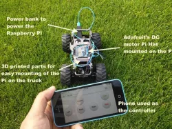 Protective case for the Raspberry Pi + DC motor hat - Toy Truck Rover