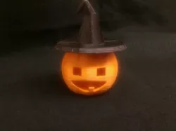 Pumpkin with Witch Hat