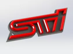 STI Keyring Logo (Dual Extrusion)