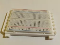 Breadboard plate with LEGO® pin connectors