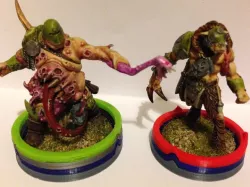 Customizable stackable Skill-rings for fantasy games miniatures