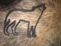 Howling wolf cookie cutter