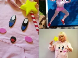 Kirby Face Costume and Star Rod Wand!