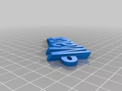 My Customized iamburny's  Text - Name Keyring / Keyfob