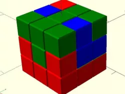 OpenSCAD Printable Interlocking Puzzle #1