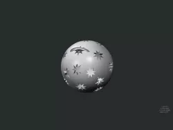 Round, Star-Pattern Cutout Ornament