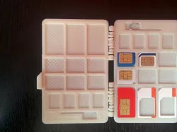 Sim, micro sim, and nano sim Wallet Case