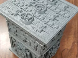 Top with Space for Initials for The Tudor Rose Box (with secret lock) by loubie