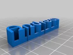My Customized 3D name plate_blue