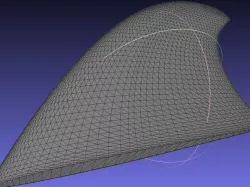 Thruster center fin 11.4cm