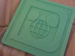 Vintage Walt Disney World Logo Coasters and Holder