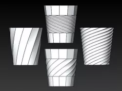 12 Sided Twisted Vase