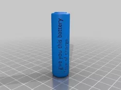 Battery Pun Gag Gift / Prank