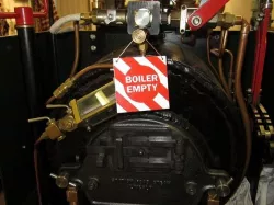 Boiler Empty Sign for Steam Engine
