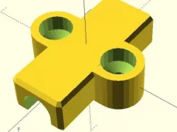 Cable guide / clip (customizable) for 3D printer / CNC mill, OpenScad