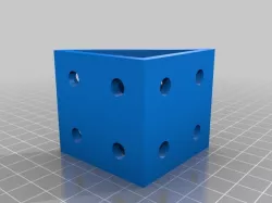 Corner Block With 8 Recessed Screw Holes