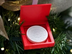 Hinged Pizza Box with Pizza