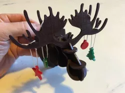 Holiday Moose Head with Ornaments