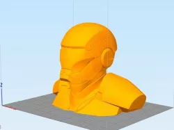 IronMan Bust Solid (3d printable)