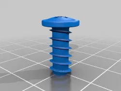 Thick Screw with fine, coarse threads.