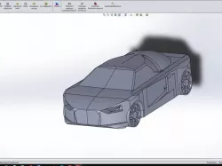 AUDI rubber band powered toy car