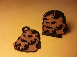 Chewbacca Head Keychain