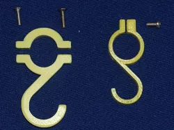 Clamp hooks for a 15.5mm (5/8") diameter rail